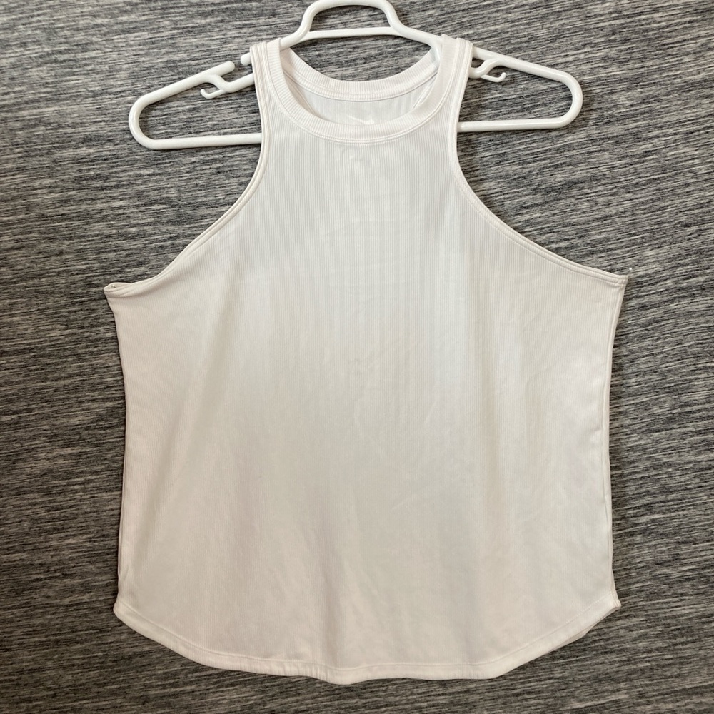 Nike White Sleeveless Tank Top Relaxed Fit
